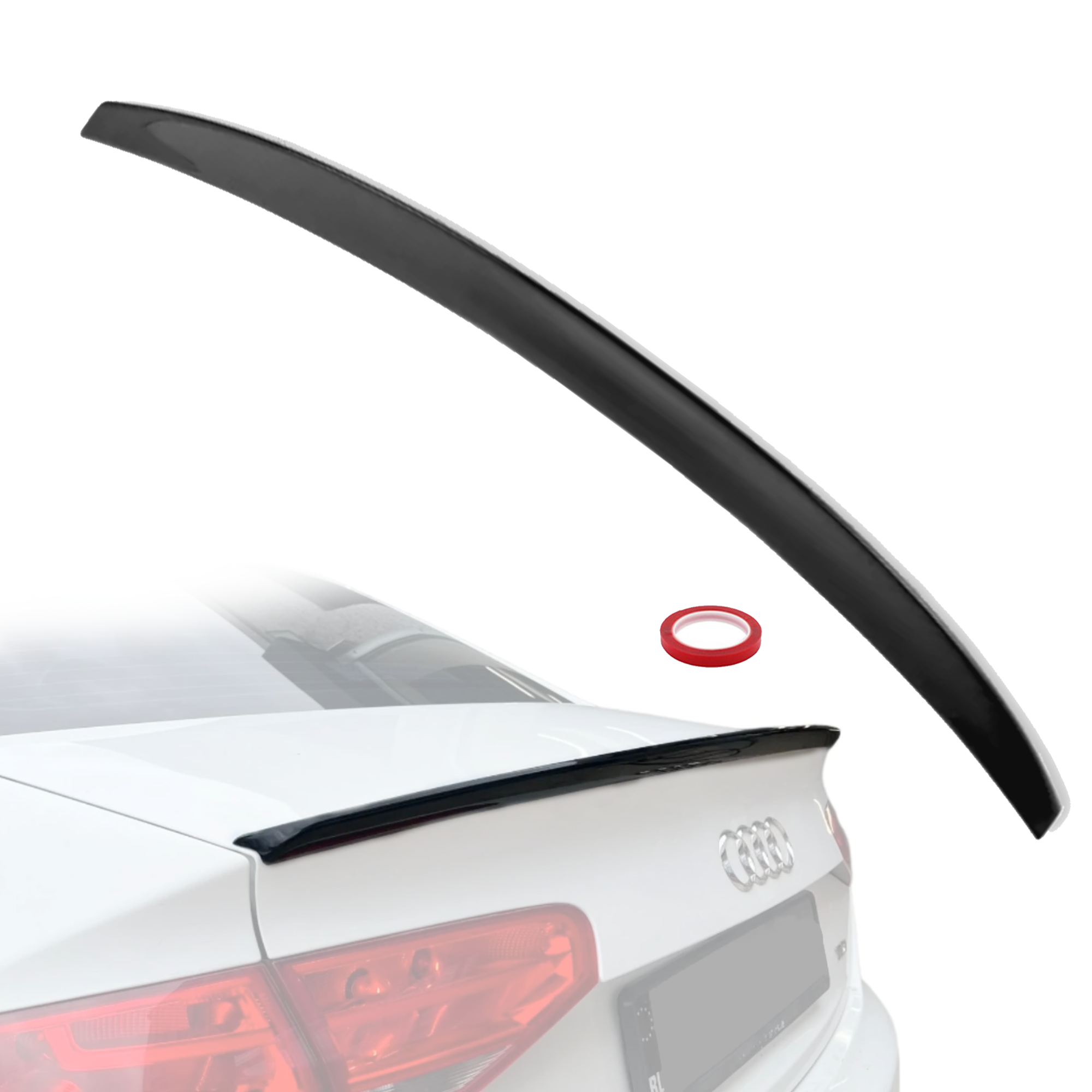 Заден спойлер зс багажник за Audi A4 B8 S Style (2009-2012), черен гла