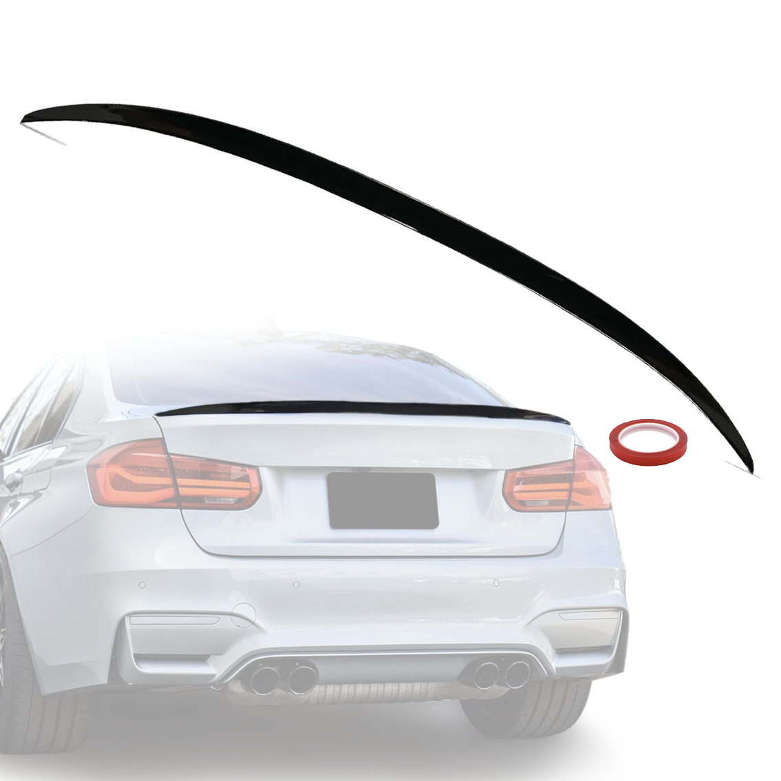 Лип спойлер за багажник за BMW 3 серия F30 M3 style (2013-2019), черен