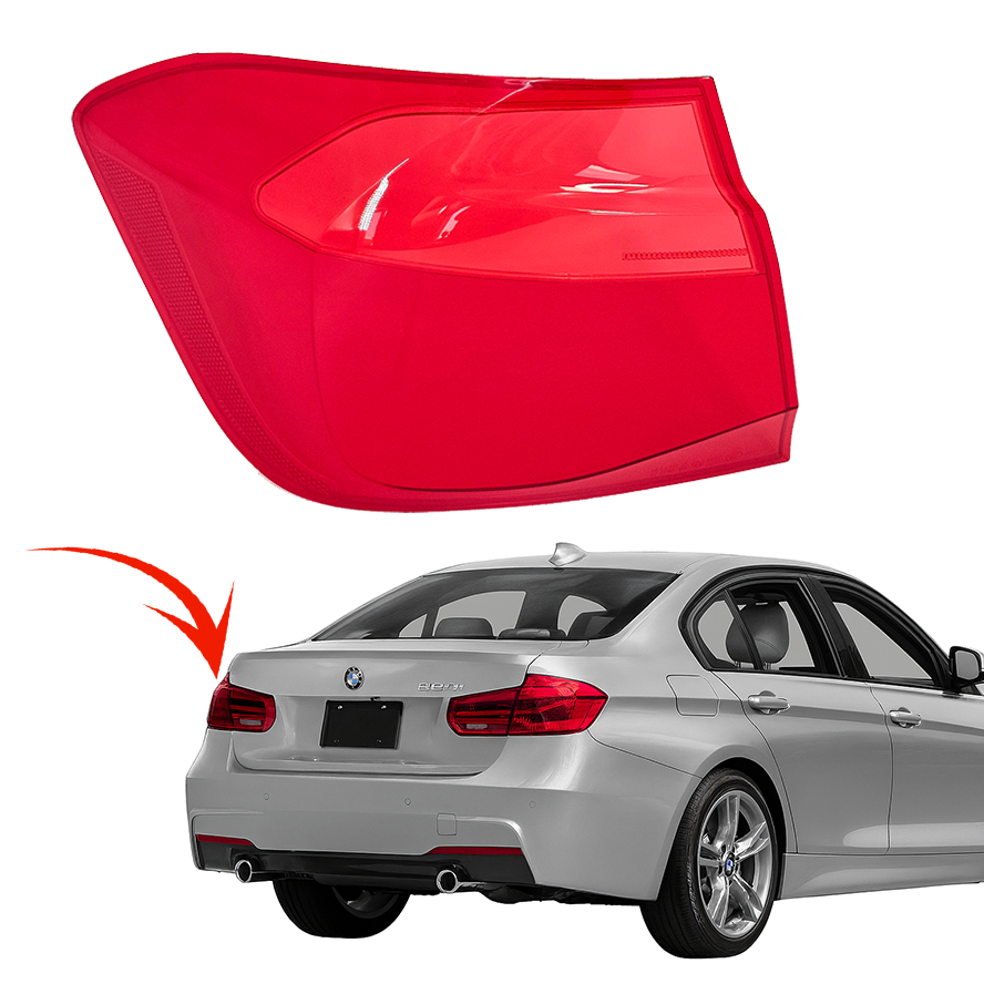 Външно стъкло за ляв стоп на BMW 3 серия F30 LCI / facelift (2016-2018