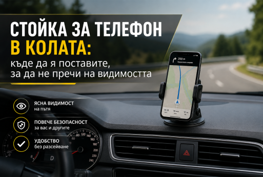 Стойка за телефон в колата: къде да я поставите, за да не пречи на видимостта