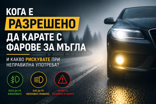 Кога е разрешено да карате с фарове за мъгла и какво рискувате при неправилна употреба?