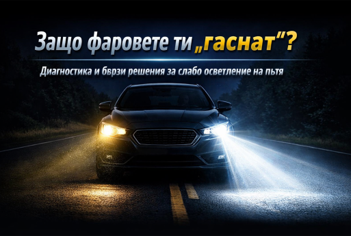 Защо фаровете ти „гаснат“? Диагностика и бързи решения за слабо осветление на пътя