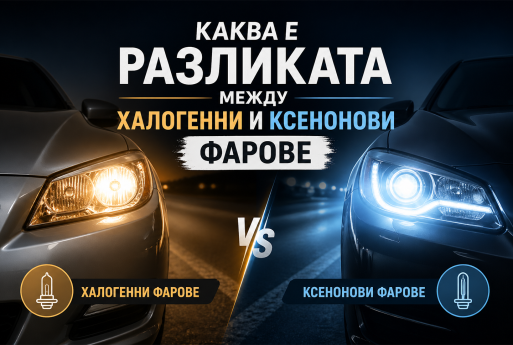 Каква е разликата между халогенни и ксенонови фарове?